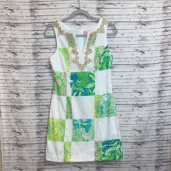 Lilly Pulitzer Dresses & Skirts - Lilly Pulitzer Janice Shift Dress Lioness Patch